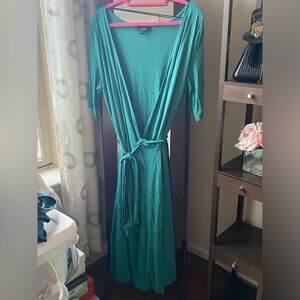 Jade green Eloquii wrap dress.  True wrap dress, size 18